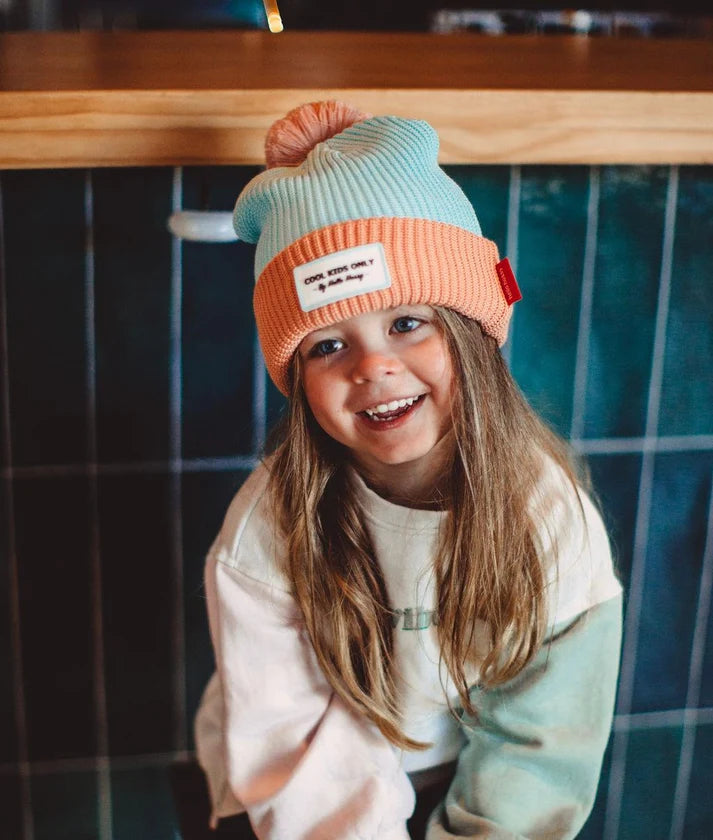 Hello Hossy – Cappellino Color Block Candy con Pompon e Fodera in Pile **IN ARRIVO**