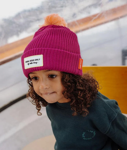 Hello Hossy – Cappellino con Pompon Color Block Purple in Cotone Biologico **IN ARRIVO**