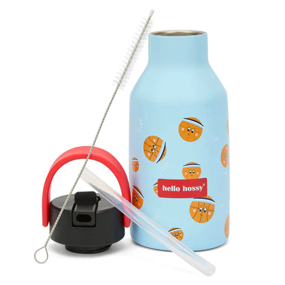 Dettaglio tappo con cannuccia borraccia Hello Hossy 350ml