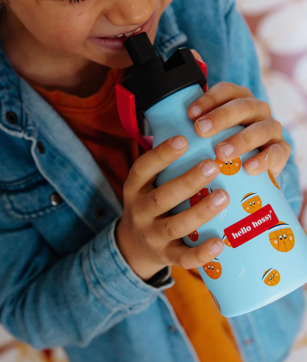 Borraccia Hello Hossy 350ml nello zaino per bambini a scuola