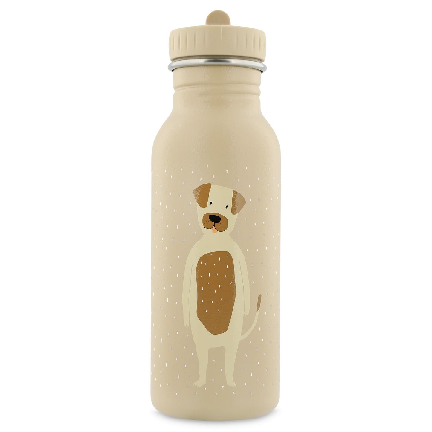 Borraccia Trixie Mr. Cane da 500 ml vista frontale, in acciaio inox con tappo a maniglia
