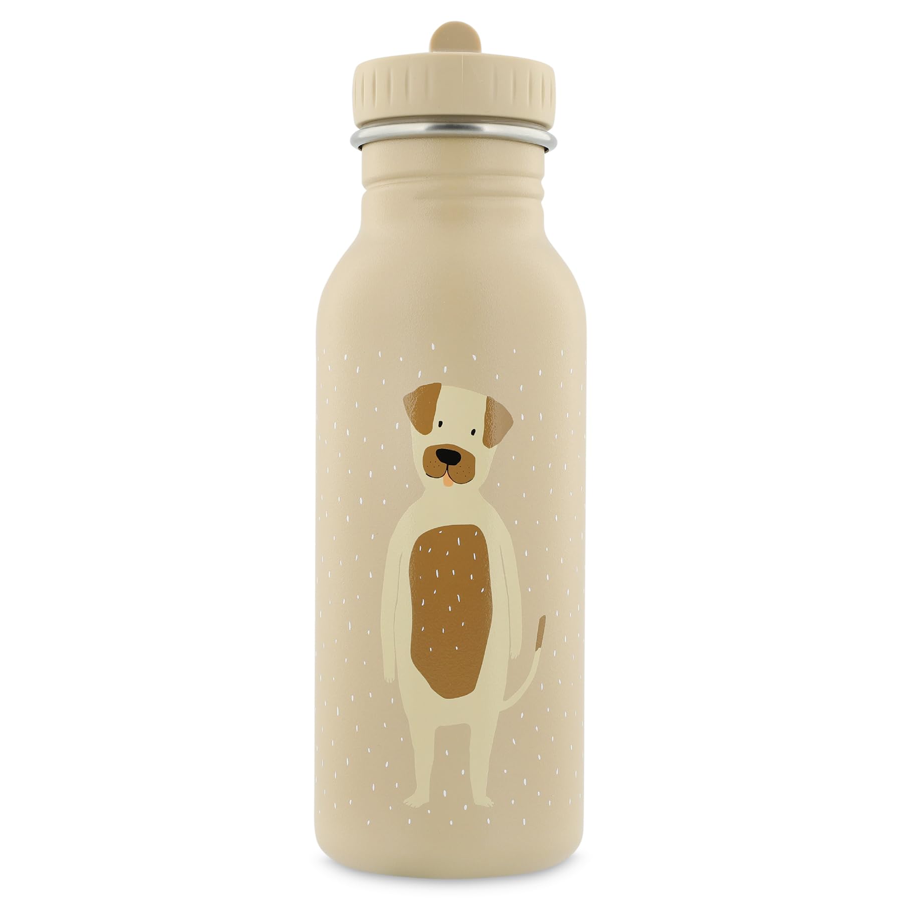 Borraccia Trixie Mr. Cane da 500 ml vista frontale, in acciaio inox con tappo a maniglia