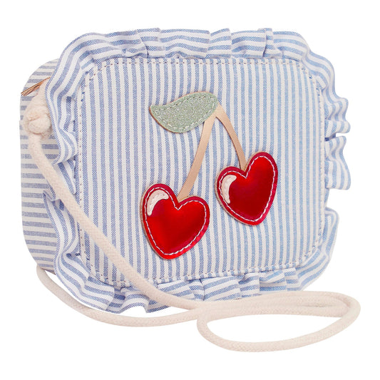 Borsetta bambina Mimi & Lula Striped Cherry Bag con ciliegie rosse
