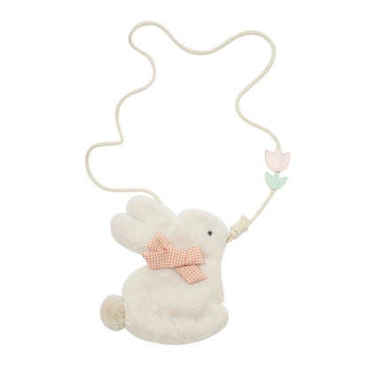 Borsetta coniglio bambina Mimi & Lula fluffy bunny bag con fiocco vichy