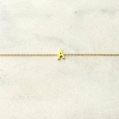 Bracciale minimal Cassette con iniziale in acciaio inossidabile