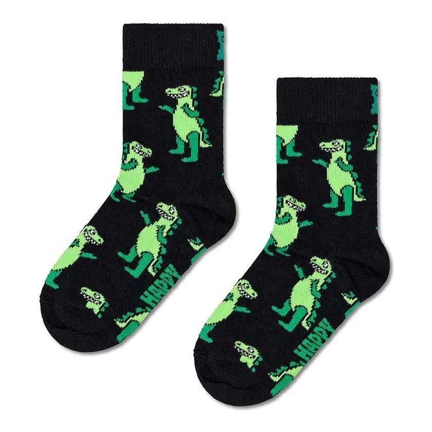 Happy Socks Calzini Bambino Dinosauro - Pacco da 2 paia - Apple Pie