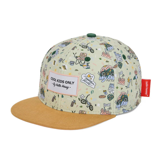 Cappello Hello Hossy Mountain Ride per bambini 2–5 anni, visiera piatta e design eco-friendly