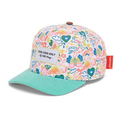 Cappellino Hello Hossy The Happiness Cap per bambine 2–5 anni, floreale ed eco-friendly