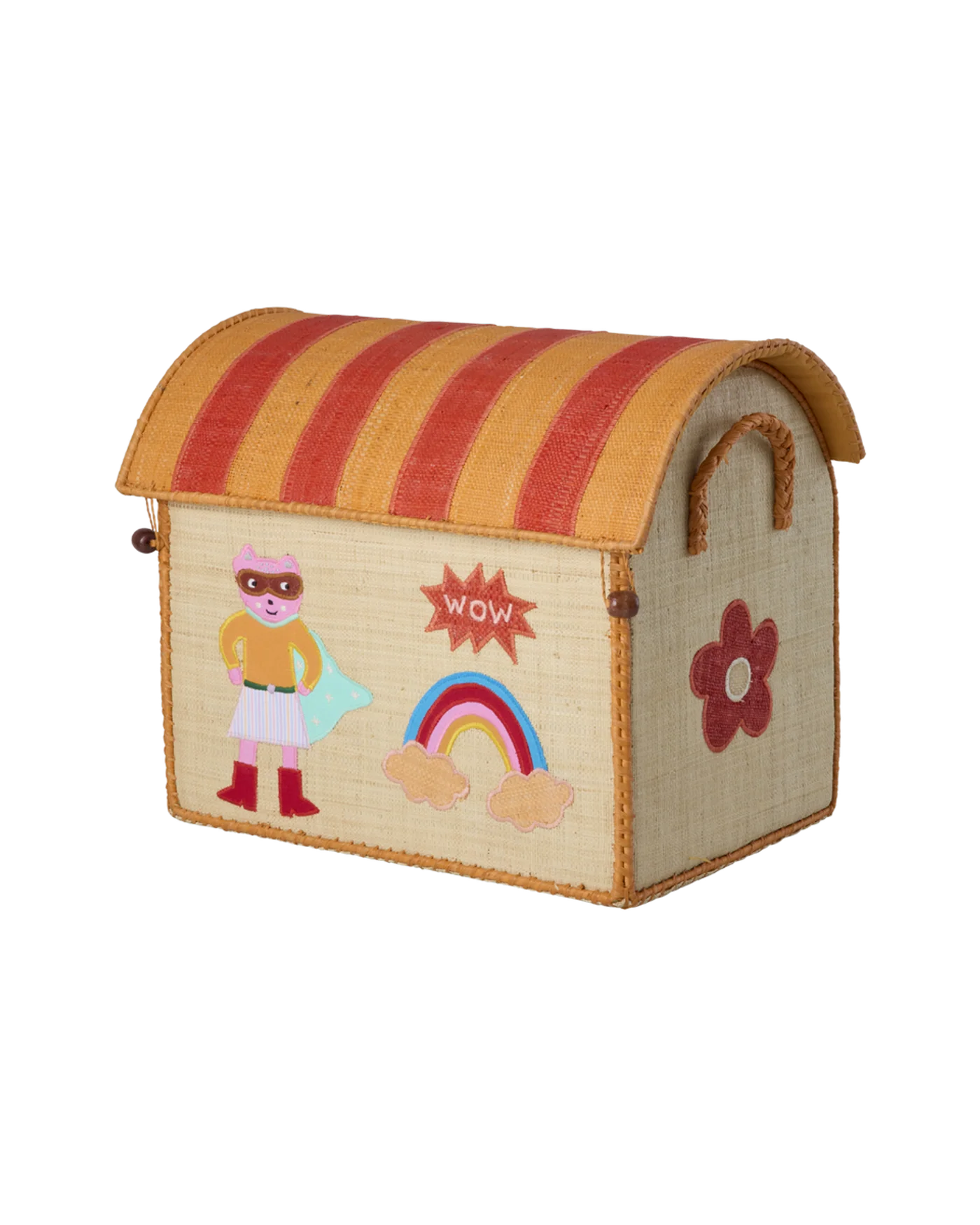 Casa contenitore raffia piccola Rice Denmark in cameretta bambini