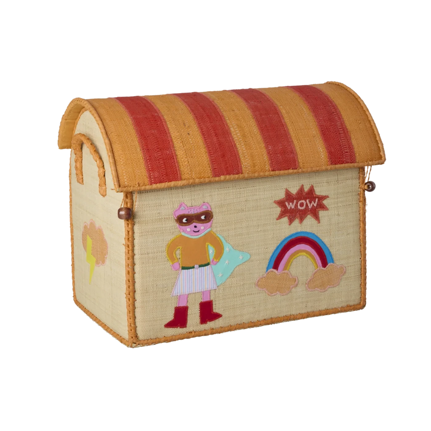 Casa contenitore in raffia piccola Rice Denmark cameretta bambini