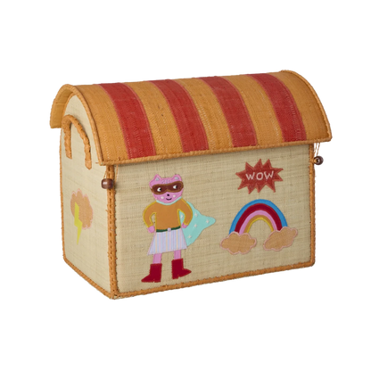 Casa contenitore in raffia piccola Rice Denmark cameretta bambini