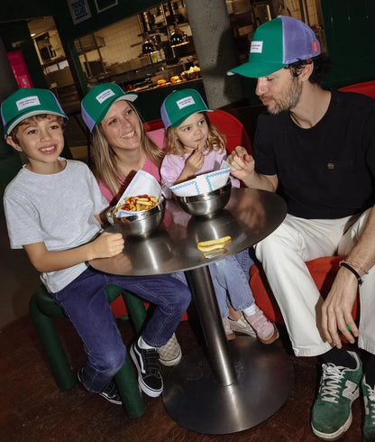 Cappellino Trucker Bambino Hello Hossy Mini Lawn – Verde | Taglie 2-5, 6+ e Papà