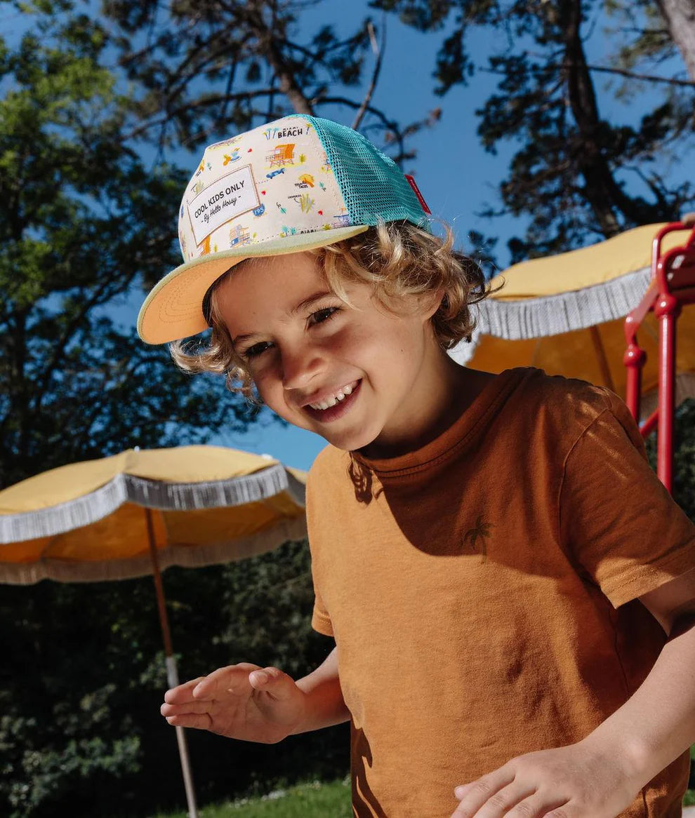 Cappellino Bambino Hello Hossy Miami Beach – Trucker Regolabile Eco-Friendly