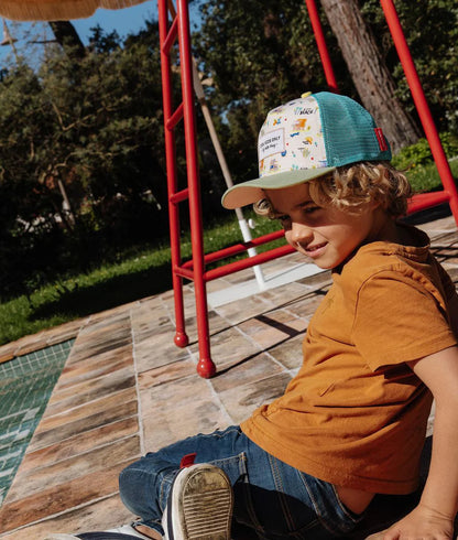 Cappellino Bambino Hello Hossy Miami Beach – Trucker Regolabile Eco-Friendly
