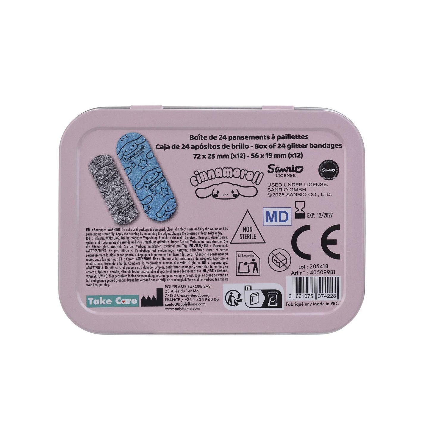 Cinnamoroll – Scatola di Cerotti Decorati in Metallo