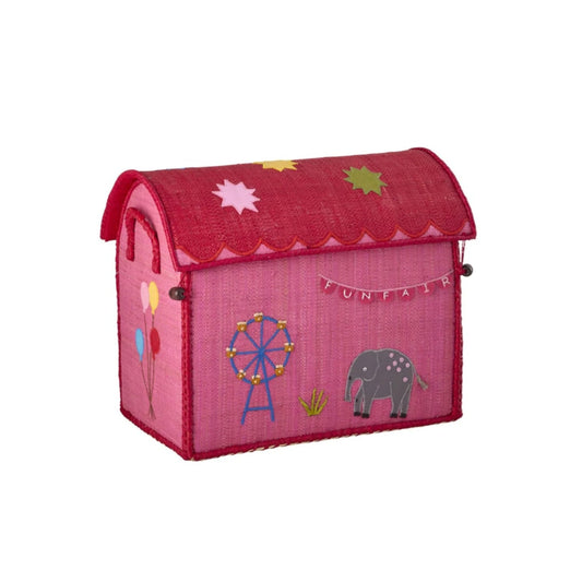 Rice Cesto Giochi in Rafia piccolo fantasia Pink Fun Fair