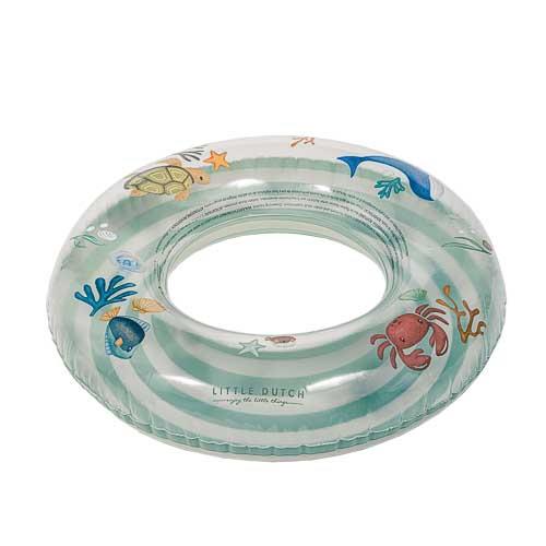 Ciambella salvagente gonfiabile verde con pesciolini Little Dutch, diametro 50 cm
