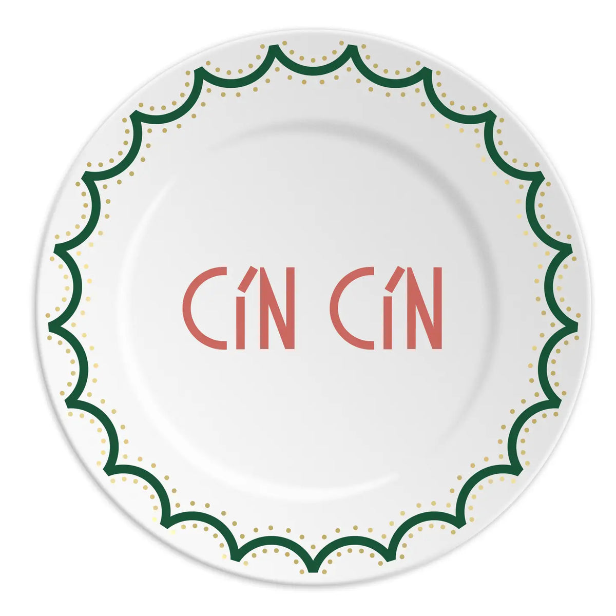 Ilaria I Made in Italy – Piatto “Cin Cin” 16 cm | Collezione Christmas