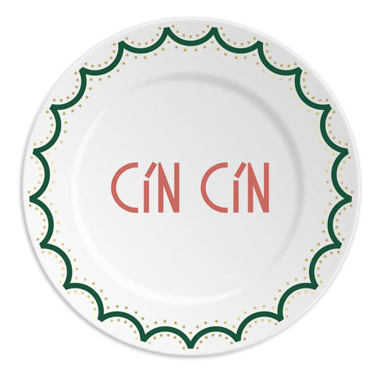 Ilaria I Made in Italy – Piatto “Cin Cin” 16 cm | Collezione Christmas