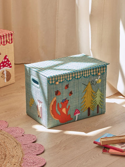 cesto porta giochi pieghevole Rice Denmark Happy Forest per cameretta bambini