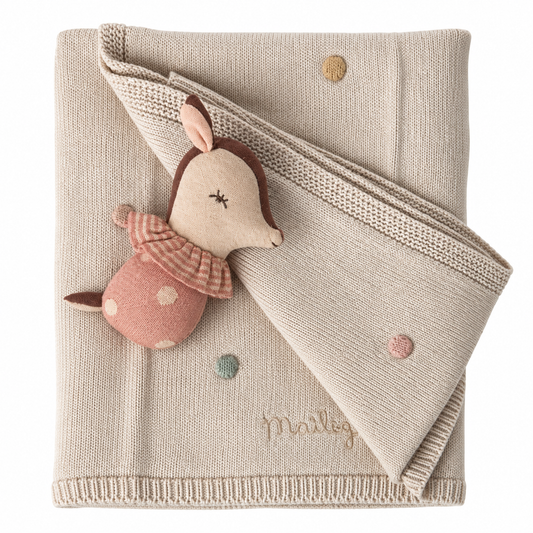 Maileg – Coperta Baby in Cotone Rosa 70 × 90 cm