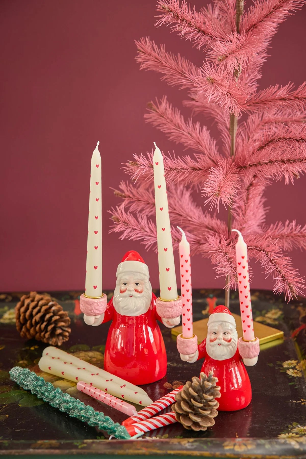 Decorazione natalizia Rice Denmark Babbo Natale portacandela