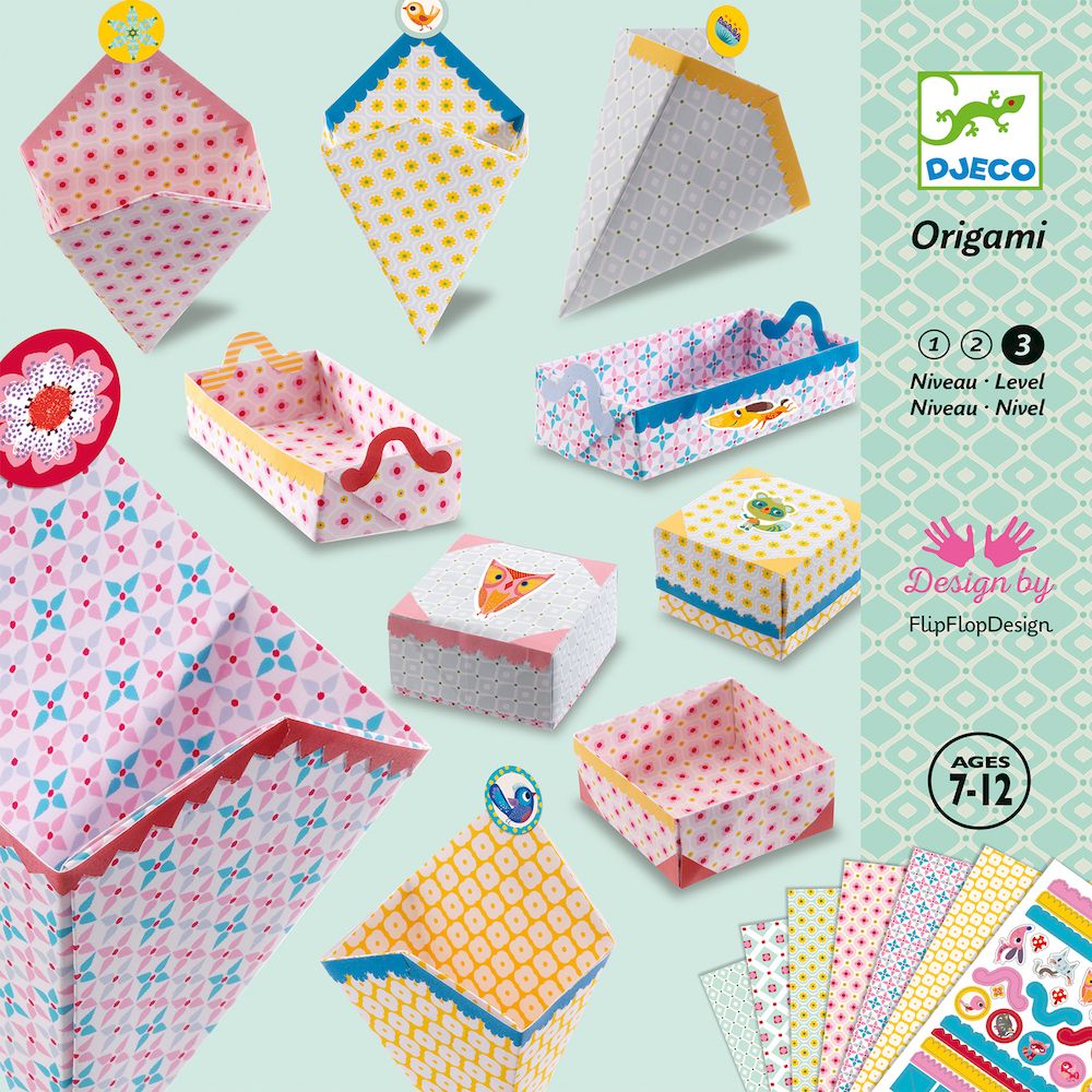 Djeco Kit Origami - Impara l'antica arte giaponese - Apple Pie