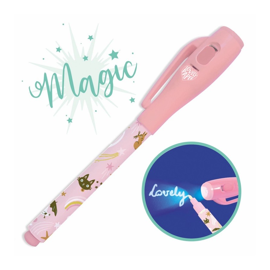 Penna Magica Djeco Lucille con inchiostro invisibile e luce UV per bambini