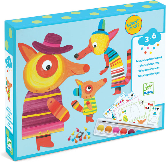 Djeco Kit di Pittura 3-6 anni - The fox family