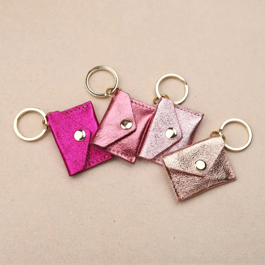 Les Cleias Portachiavi Mini Portamonete in Pelle – Mini Enveloppe