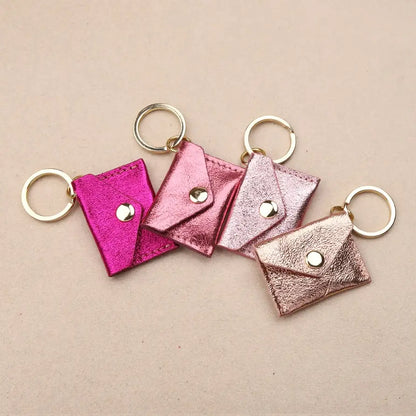 Les Cleias Portachiavi Mini Portamonete in Pelle – Mini Enveloppe