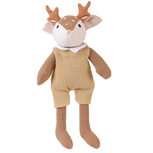 Cerbiatto Woody Egmont Toys, peluche sonaglio in cotone da 30 cm. Morbido, tenero e sicuro dalla nascita, con campanellino interno.