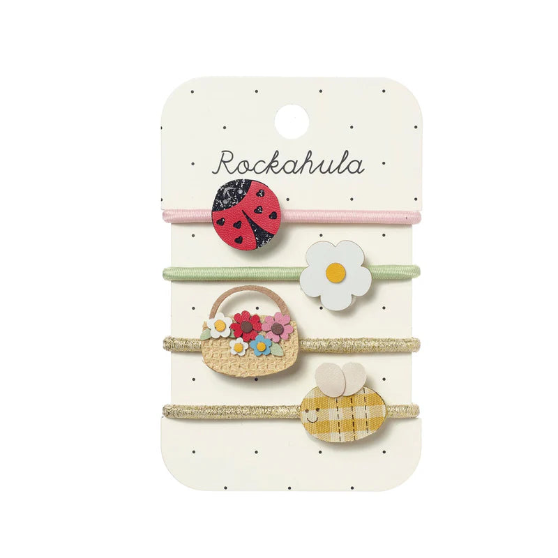 Elastici per capelli bambina Rockahula Spring Garden con fiori e animaletti