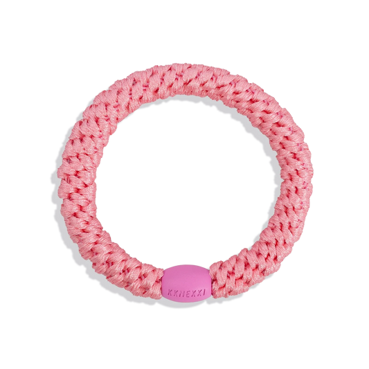 Elastico per capelli KKNEKKI Blush Petal rosa cipria intrecciato