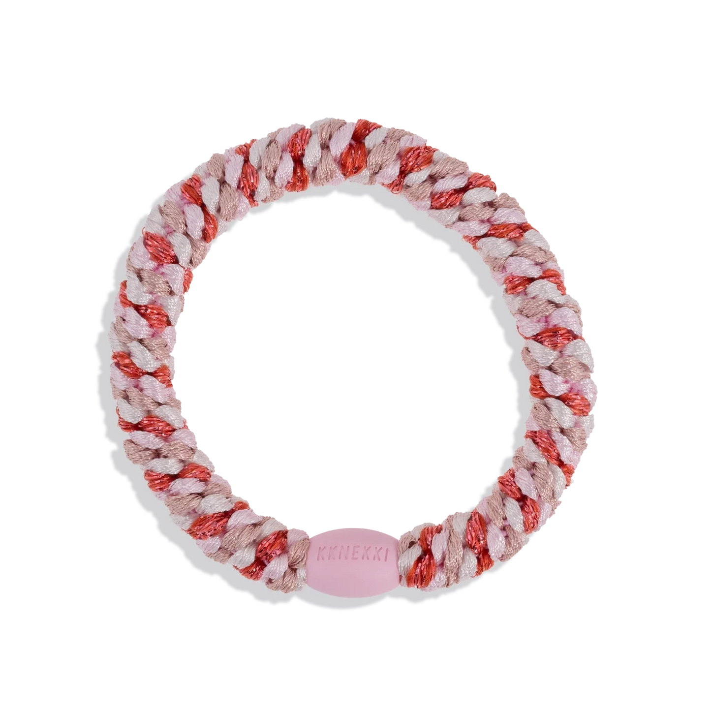Elastico per capelli KKNEKKI Mix Pomerant Pink Glitter rosa brillante intrecciato