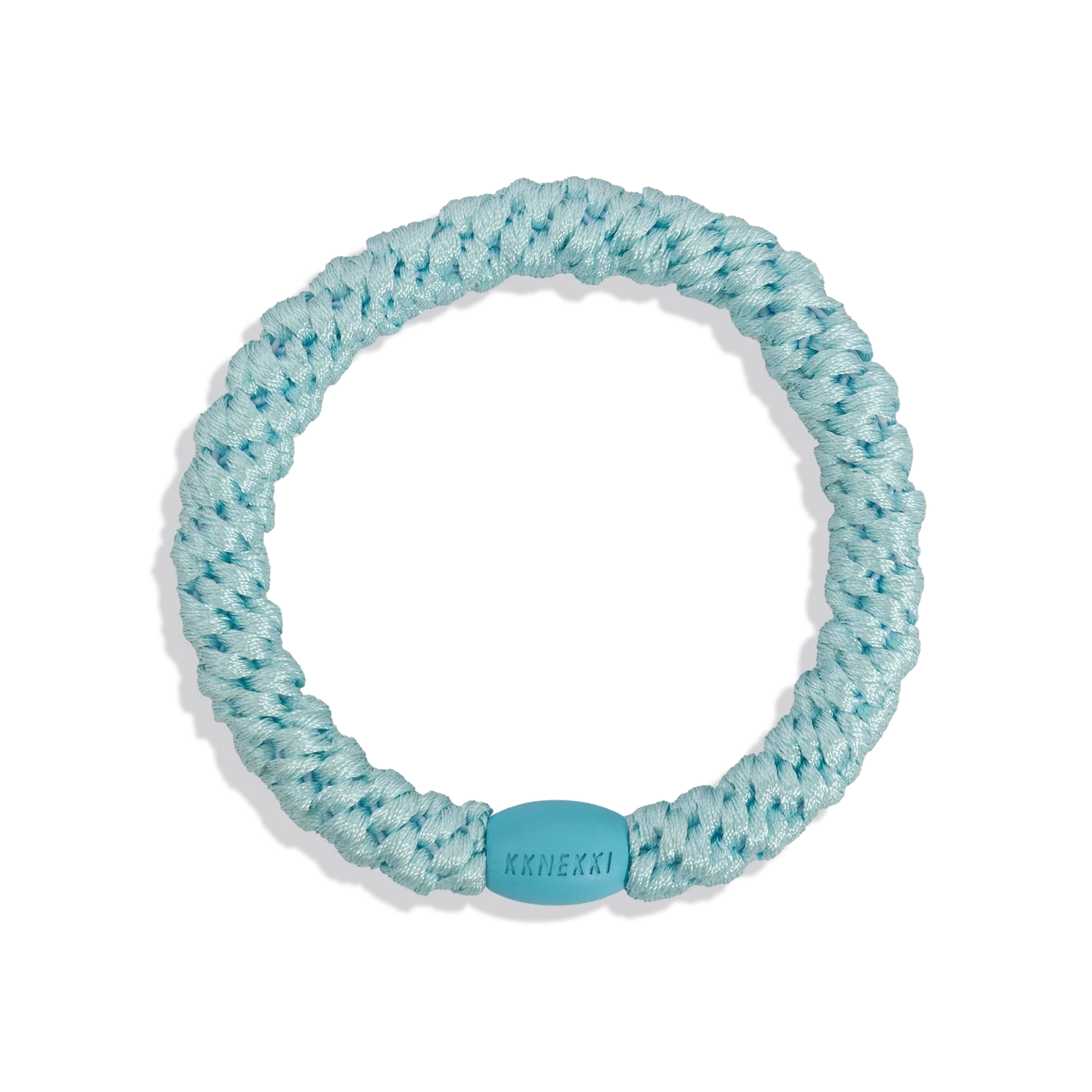 Elastico per capelli KKNEKKI Seafoam Breeze verde acqua intrecciato