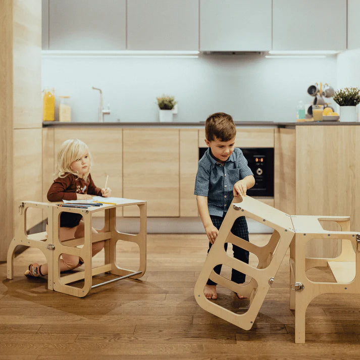 Ette Tete STEP'n'SIT torre montessoriana 2 in 1 convertibile in tavolino