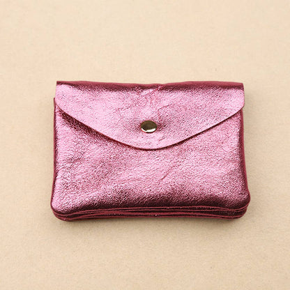 Les Cleias Portafoglio Twin S in Pelle Iridescente – Fucsia