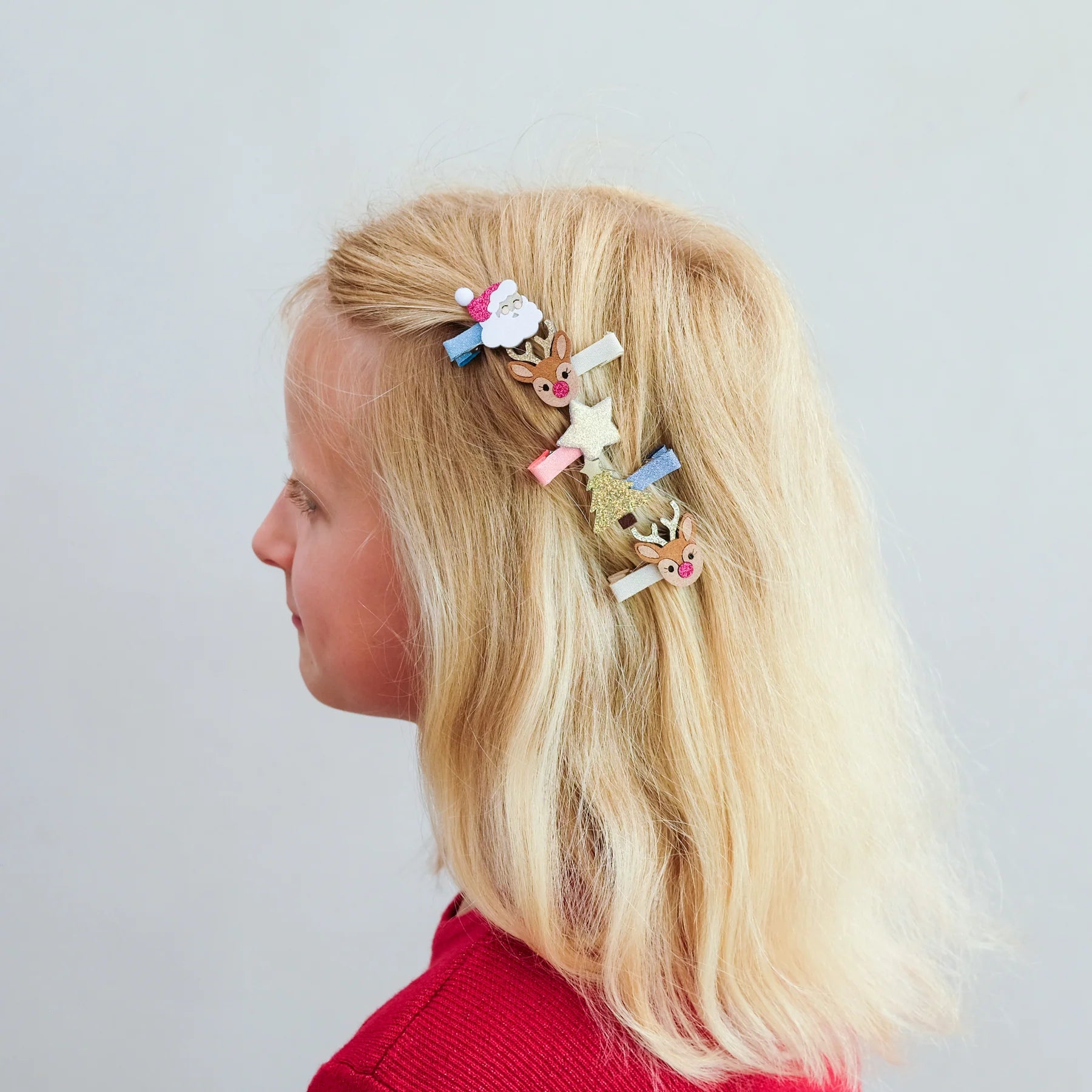 Fermagli capelli Natale bambina con stelle glitter Mimi & Lula