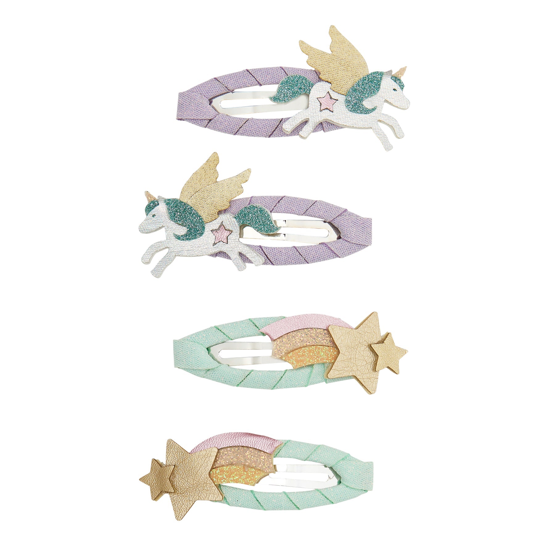 Fermagli clic clac unicorno bambina Mimi & Lula glitter pastello