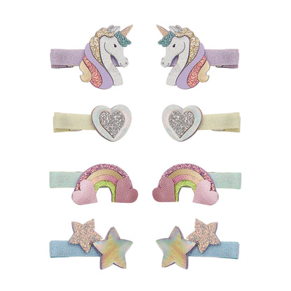 Fermagli capelli bambina unicorno Mimi & Lula glitter pastello