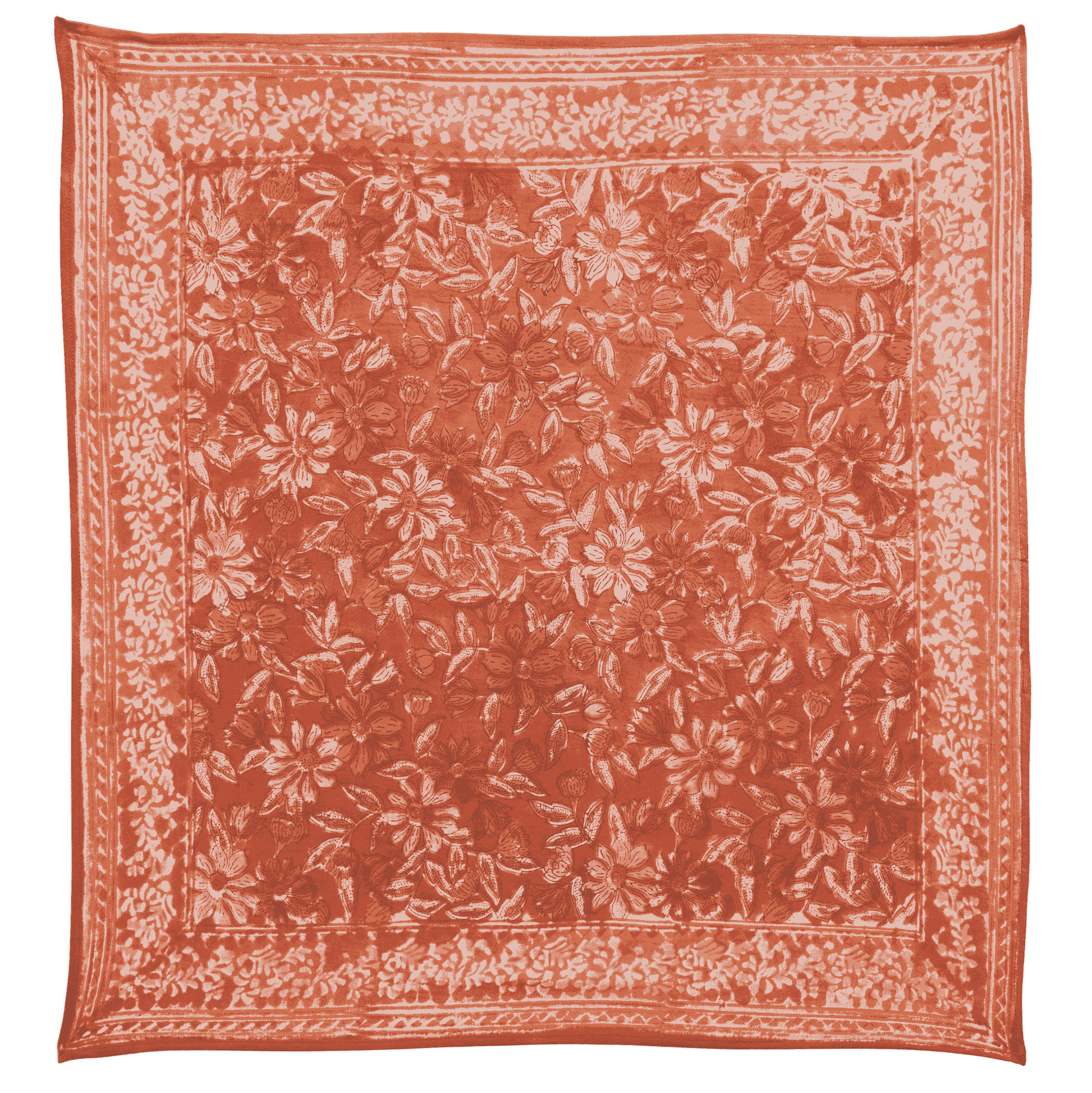 Foulard quadrato 60x60 cm Bonheur du Jour Meera Terracotta boho chic