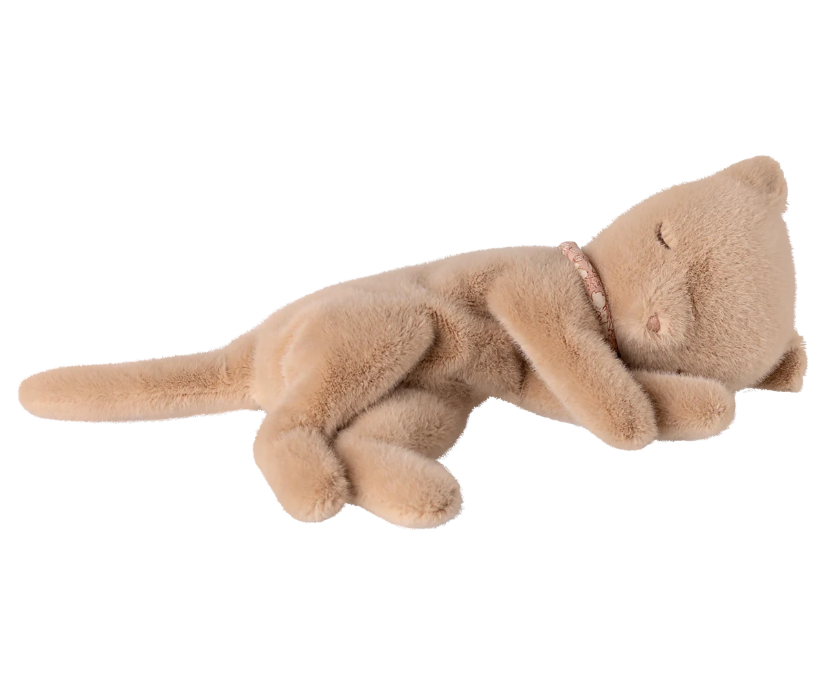 gattino dormiente Maileg grande in peluche color pesca
