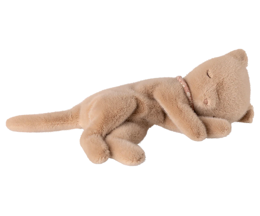 gattino dormiente Maileg grande in peluche color pesca
