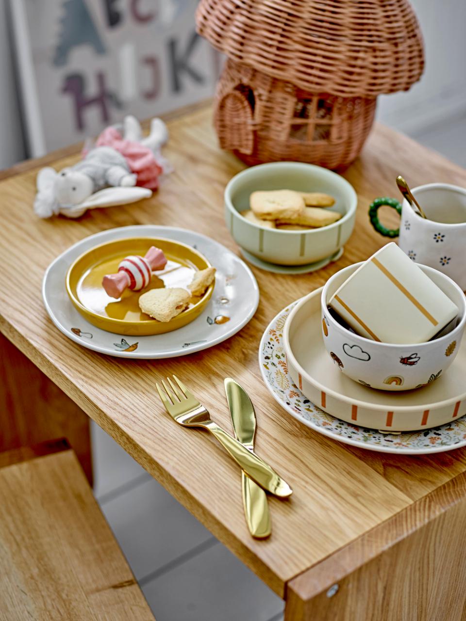 Bloomingville MINI Ally – Set posate oro in acciaio inox (3 pezzi)