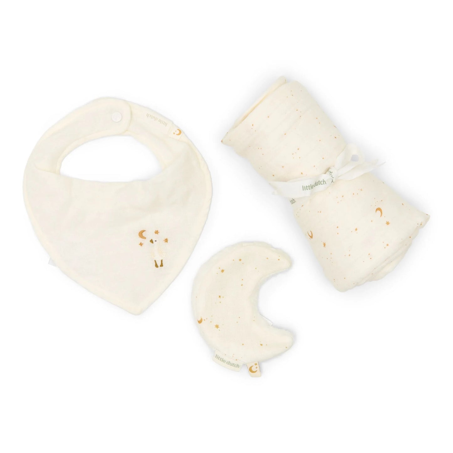 Gift box nascita Little Dutch Little Goose con mussola e accessori in cotone biologico