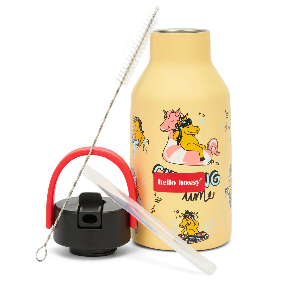 Borraccia Bambini Hello Hossy Unicorno 350ml in Acciaio Inox – Senza BPA