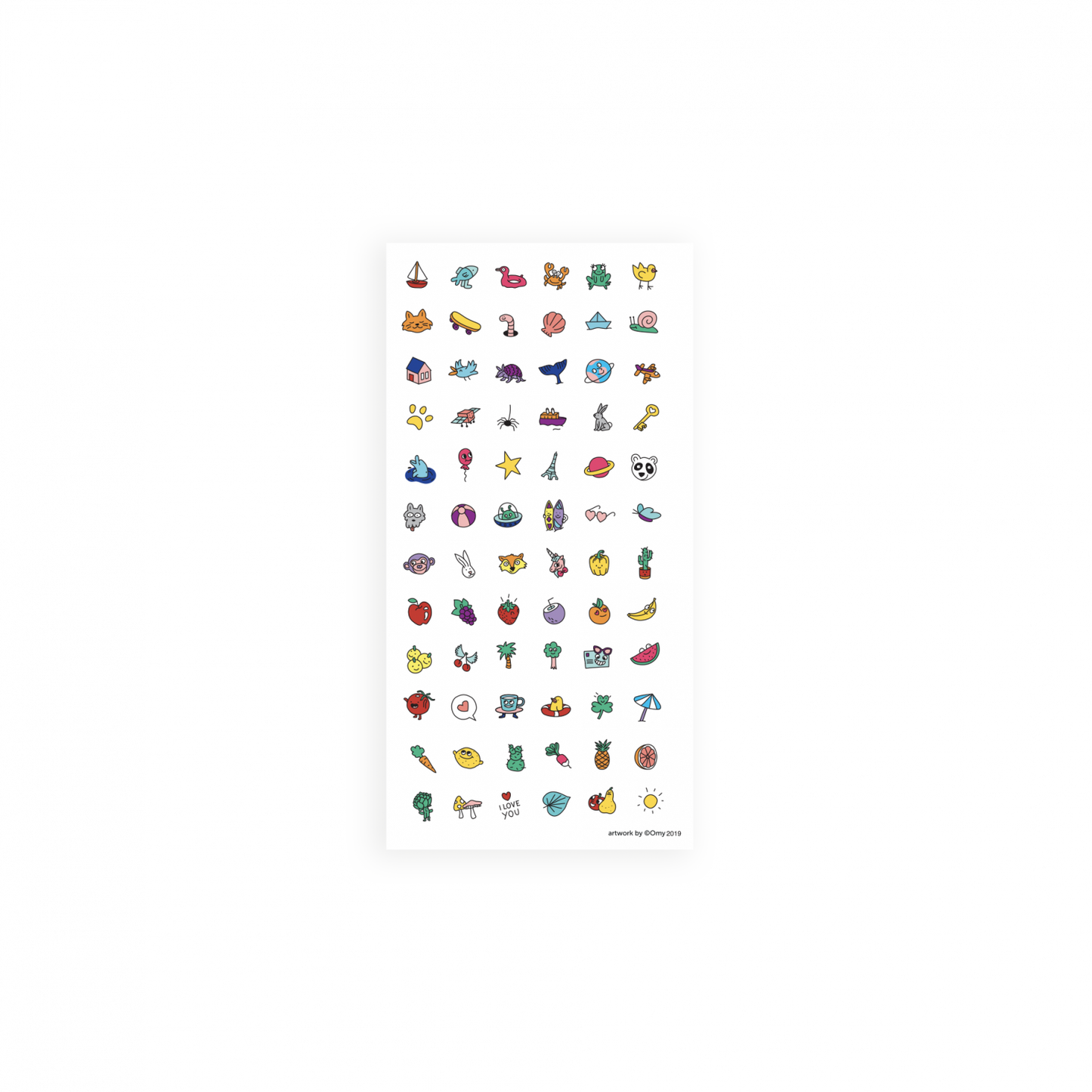 Nailmatic Kids Adesivi per Unghie Bambina Happy Nails - 72 Nail Stickers