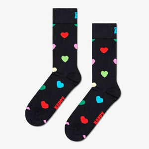 Happy Socks Calzini Adulto Cuoricini Nero