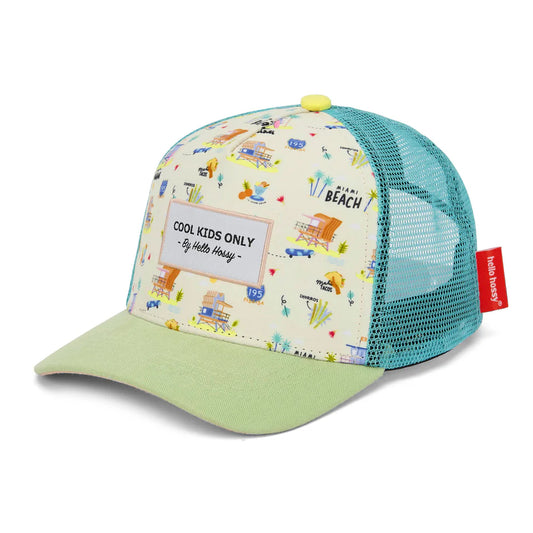 Cappellino bambino Hello Hossy Miami Beach trucker estivo